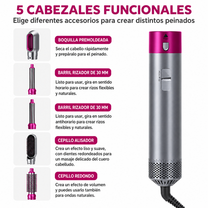 Cepillo Secador Moldeador 5 en 1